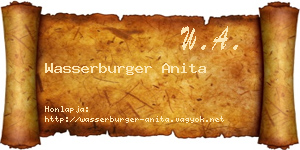 Wasserburger Anita névjegykártya